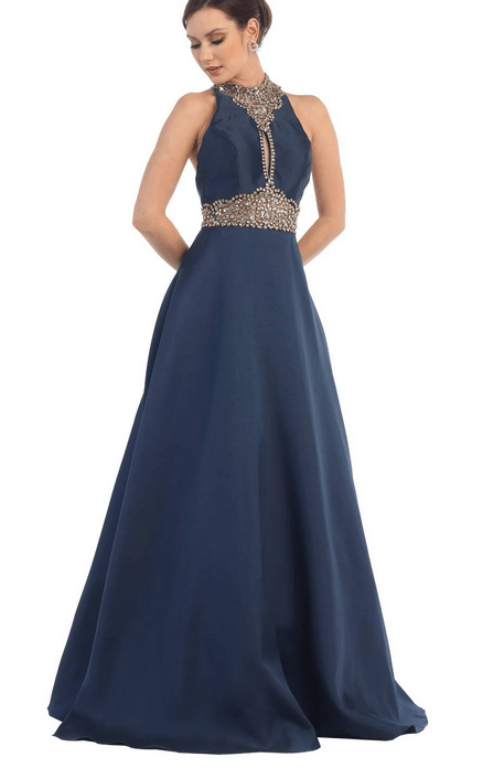 Robe bleu de minuit - coupe empire