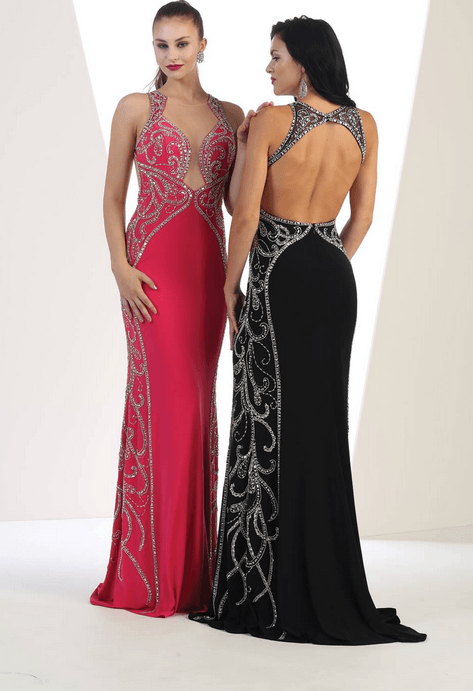 Robe de soirée - couleur rose ou noire