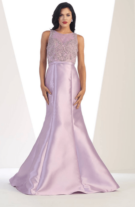 Robe de soirée longue - violette