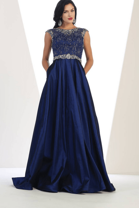 Robes de soirée bleu smalt