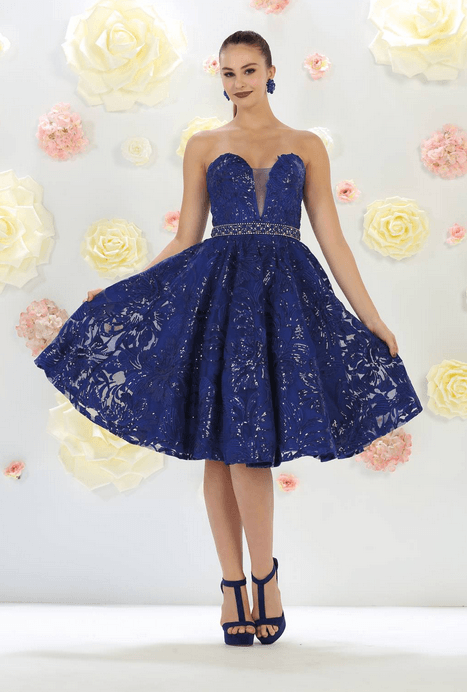 Robe bustier bleu marine