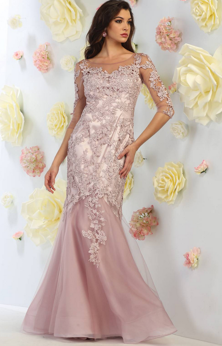 Robe de soirée - rose poudrée
