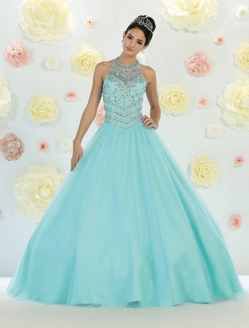 Robe de princesse - bleu turquoise