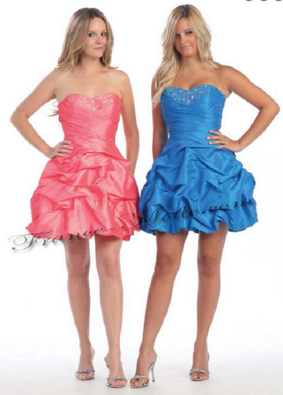 Robe bustier bleu ou rose