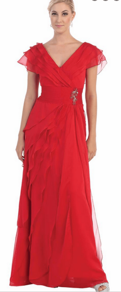 Robe longue - couleur rouge garance