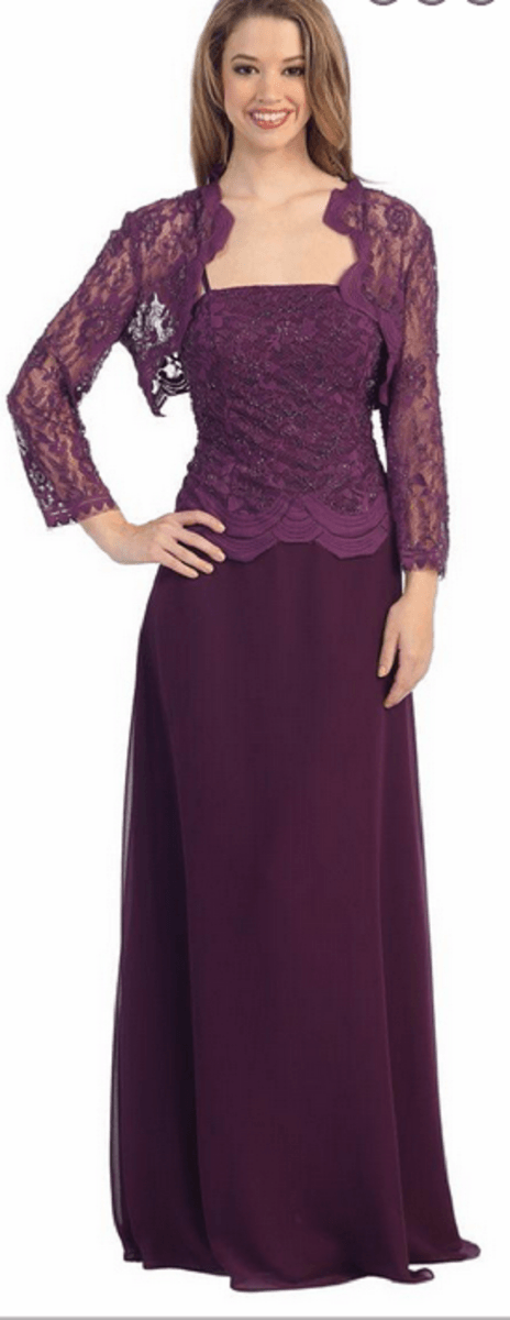 Robe longue - couleur violet prune