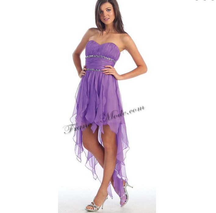 Robe bustier violet et argent