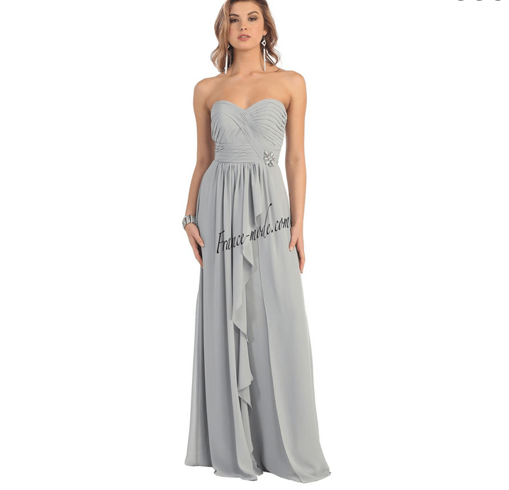 Robe gris souris bustier
