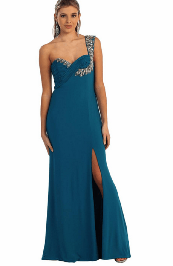 Robe bleu à une manche