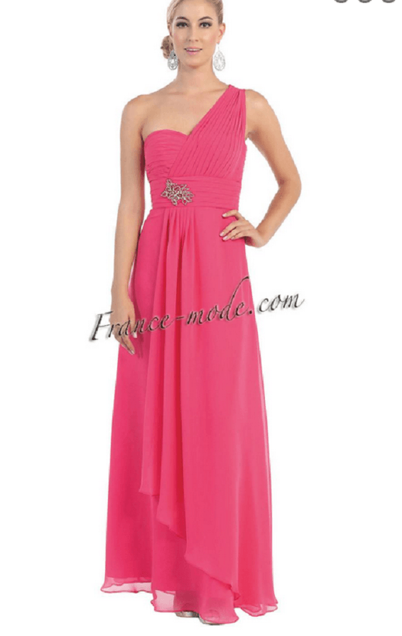 Robe rose à une manche