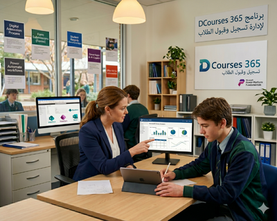 نظام تسجيل وقبول الطلاب في DCourses 365 وإدارة بيانات المتقدمين