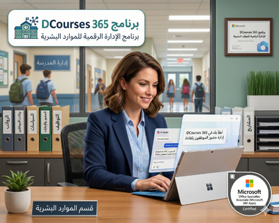 نظام إدارة الموارد البشرية في DCourses 365 للموظفين والكوادر المدرسية