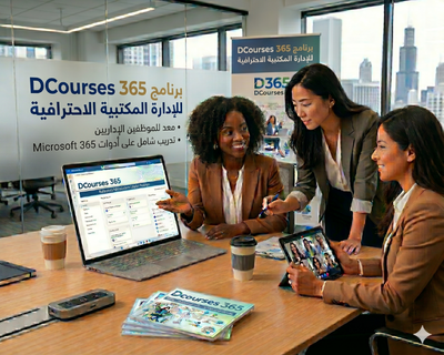 الإدارة المكتبية الرقمية في DCourses 365 وأتمتة الأعمال المدرسية
