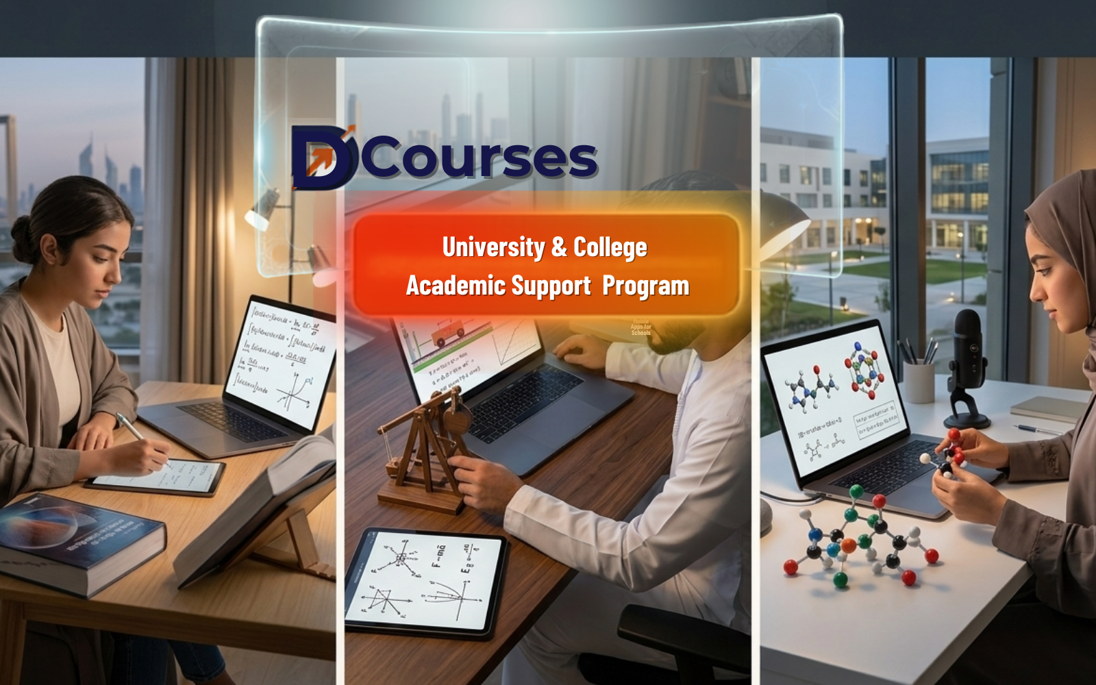 برنامج DCourses للدعم الأكاديمي الجامعي لطلاب الجامعات في دولة الإمارات