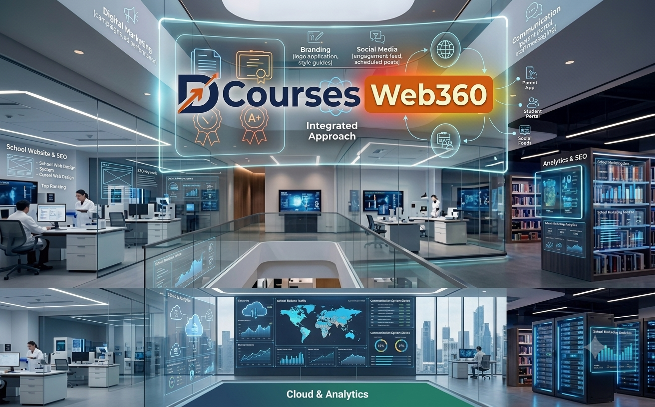 برنامج DCourses Web360 Live لتطوير المواقع الإلكترونية المدرسية وبناء الحضور الرقمي