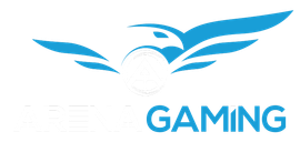 Logotipo con un águila azul estilizada y la palabra "GAMING" en azul.