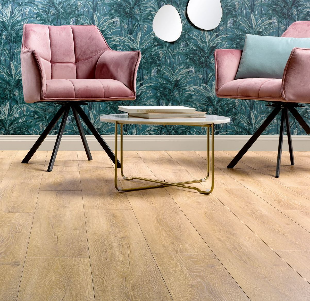 Présentoir avec parquets