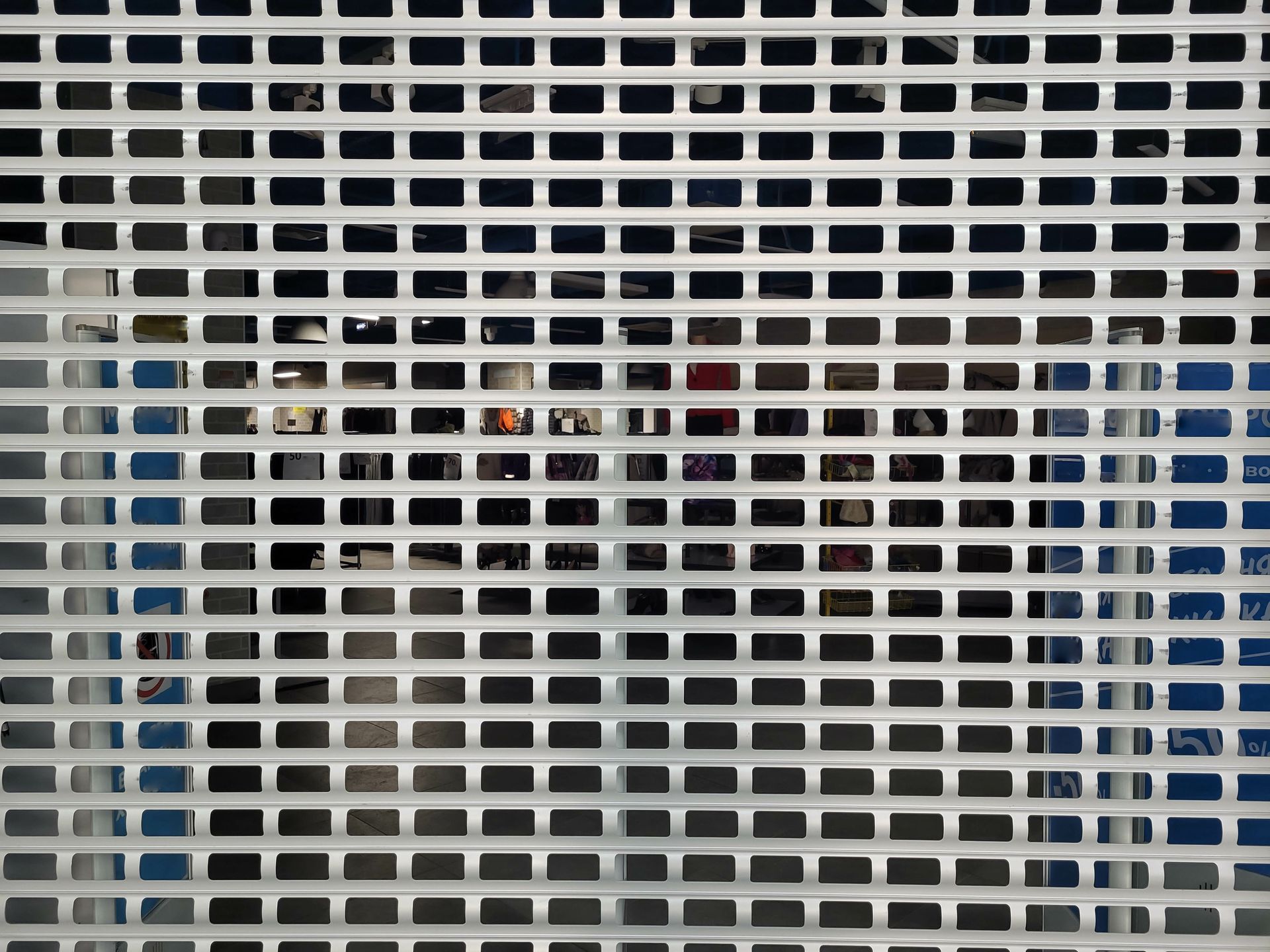 Grille métallique de fermeture