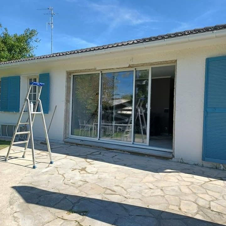 Installation d'une baie vitrée