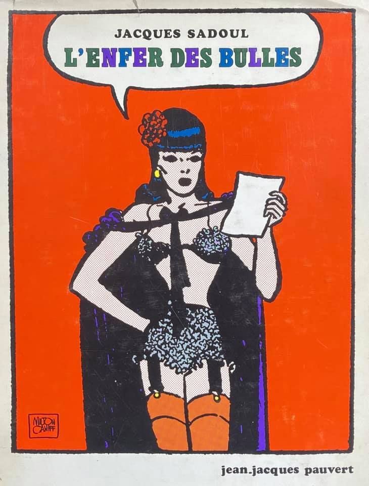 Couverture du livre L'Enfer des Bulles avec une femme stylisée tenant un papier sur fond rouge-orange.