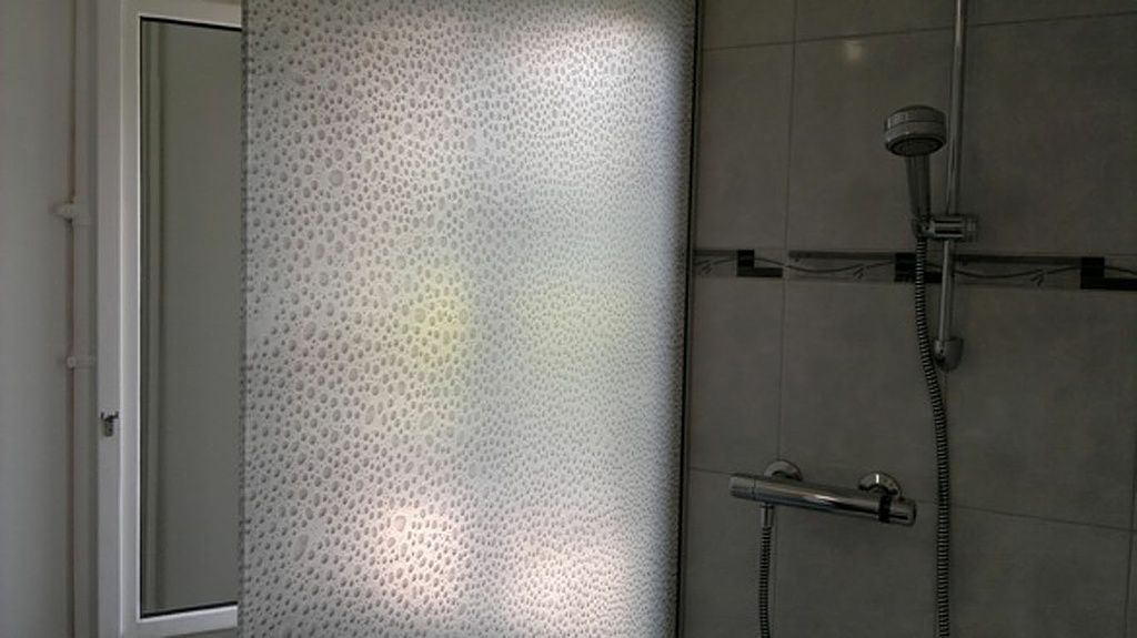 Dusch - Trennwand ( Tropfen Design transparent )