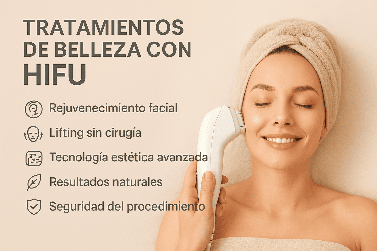 Una mujer se pone una máscara blanca en la cara.