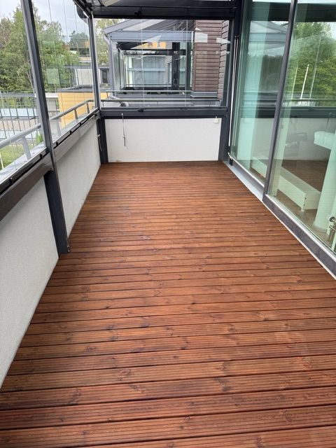 Modernit parvekkeet.