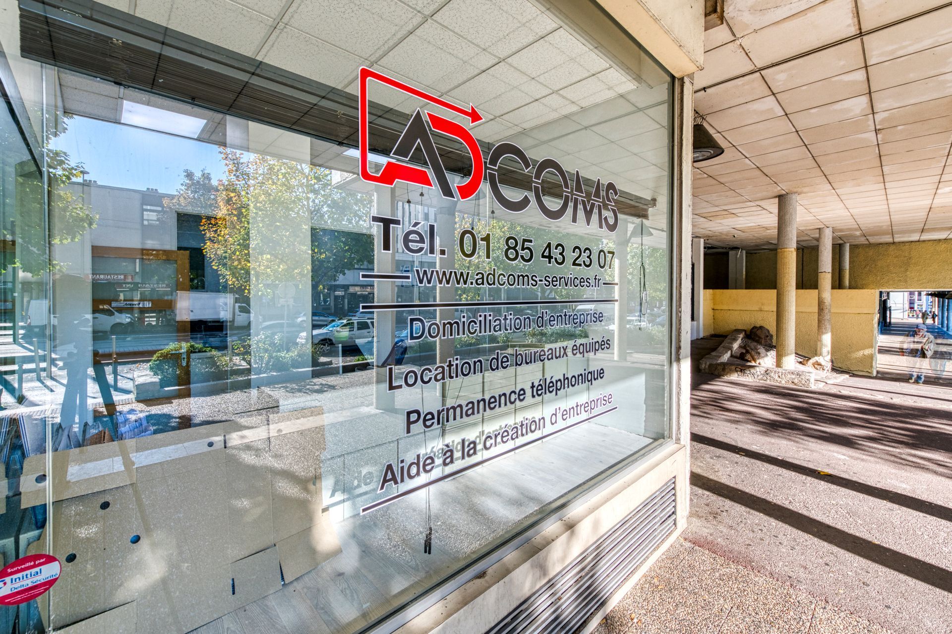 La devanture d'une société