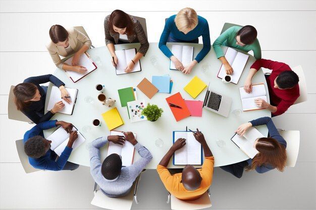 Une équipe dans une salle de réunion