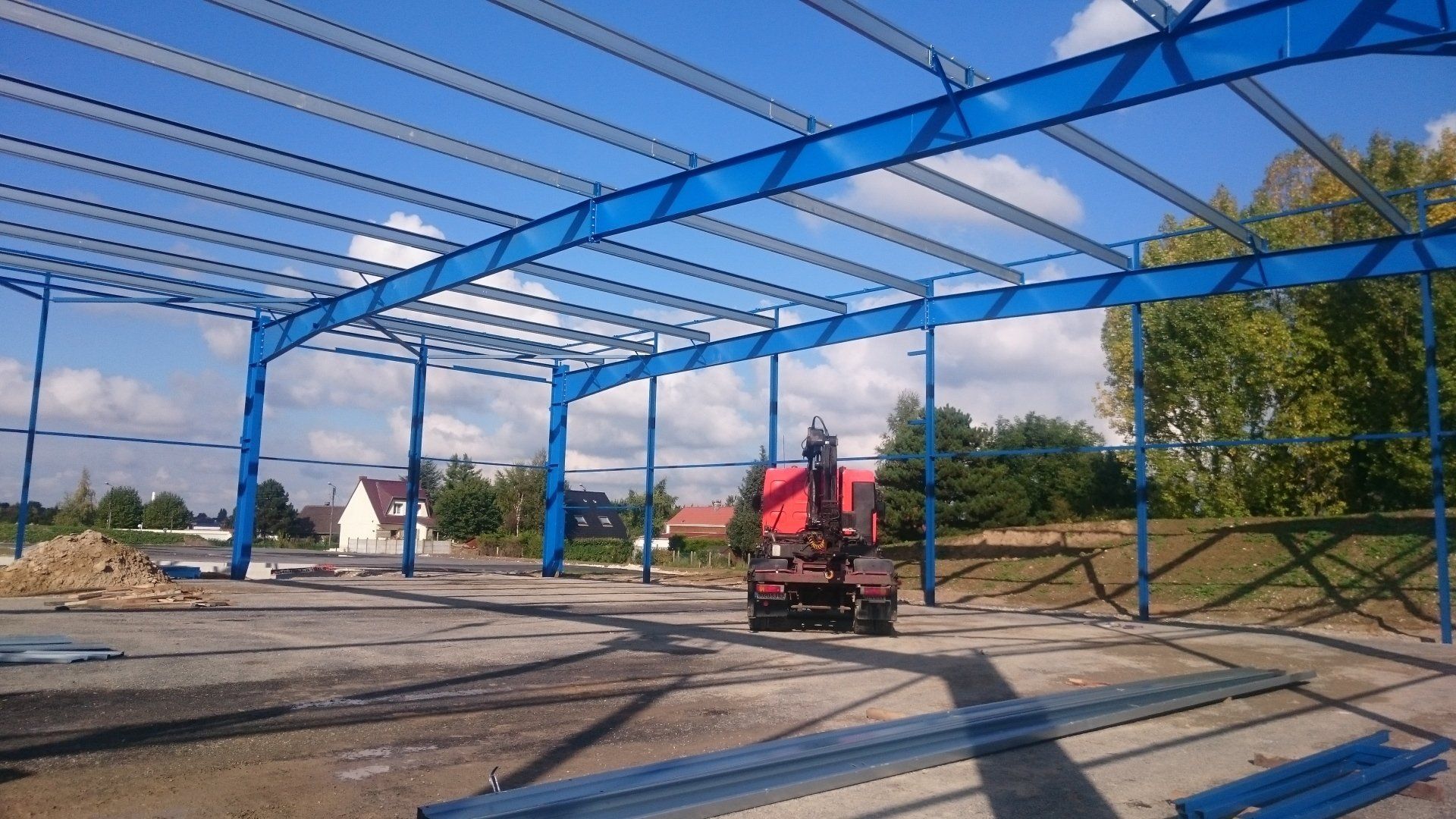 Pose de la structure en métal