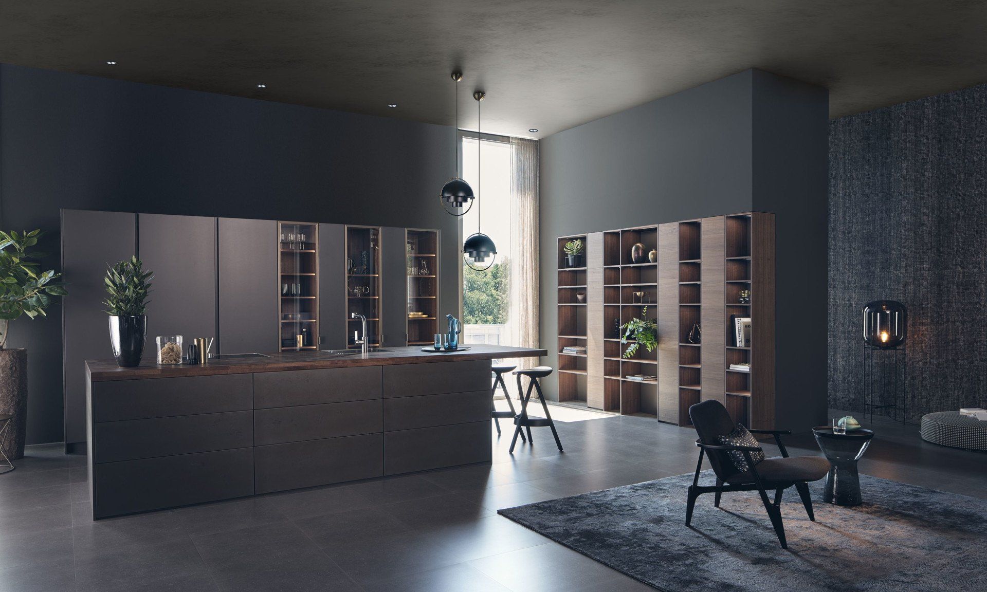 Modèle cuisine ton sombre