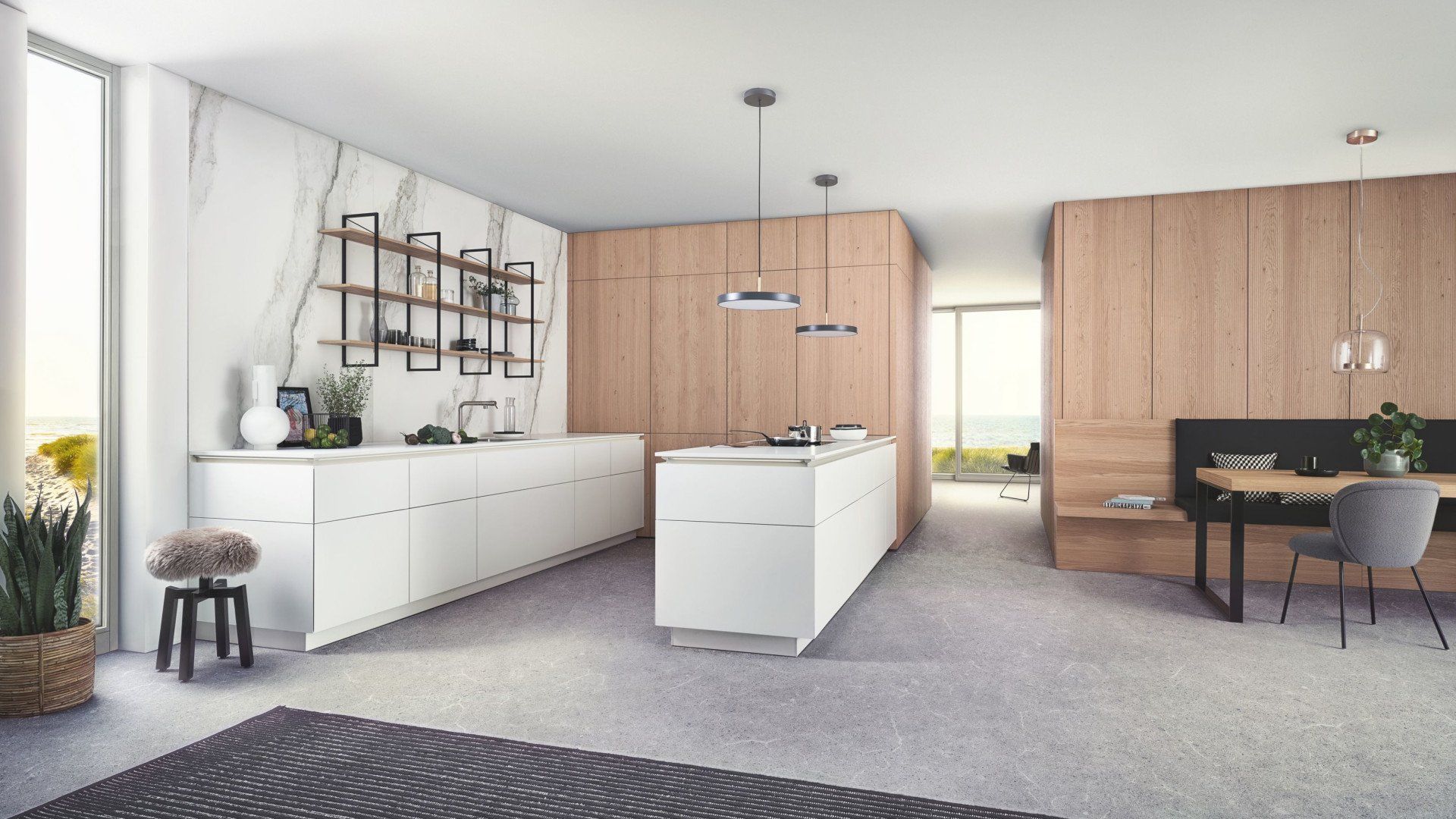 Modèle cuisine blanche