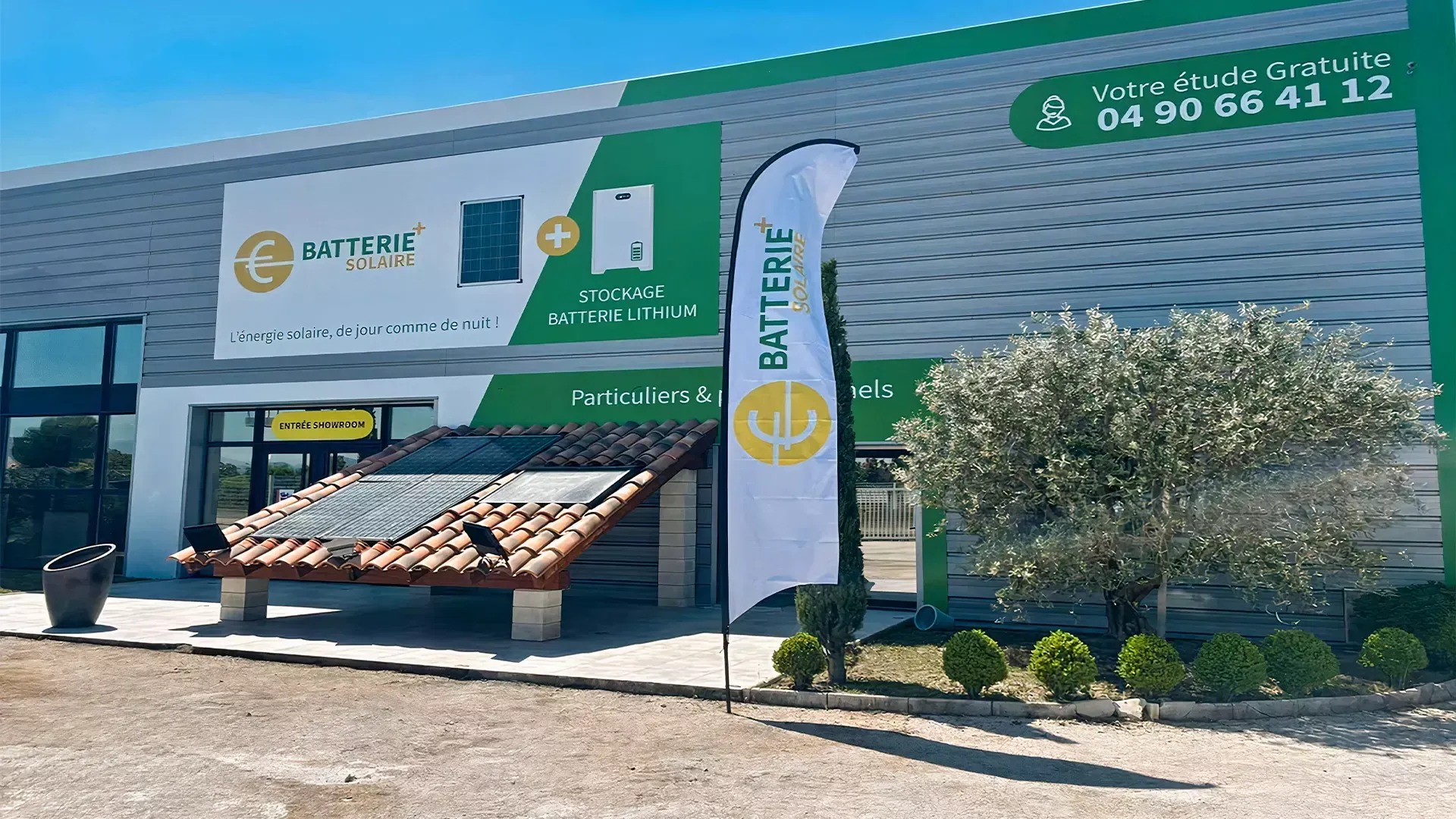 Devanture de batterie solaire