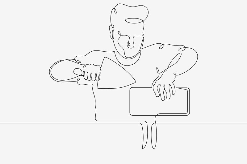 Dessin de maçon en train de coller une brique