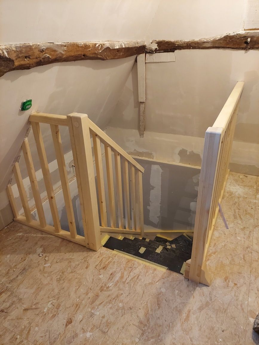 Focus sur escalier en bois