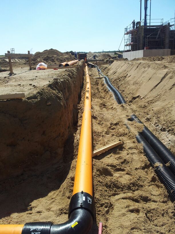 erdverlegte PE HD Gasleitung