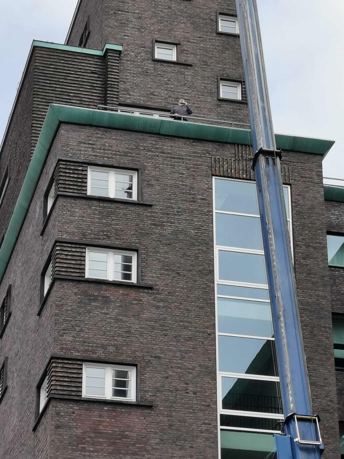 Glasarbeiten am Hans-Sachs-Haus in Gelsenkirchen