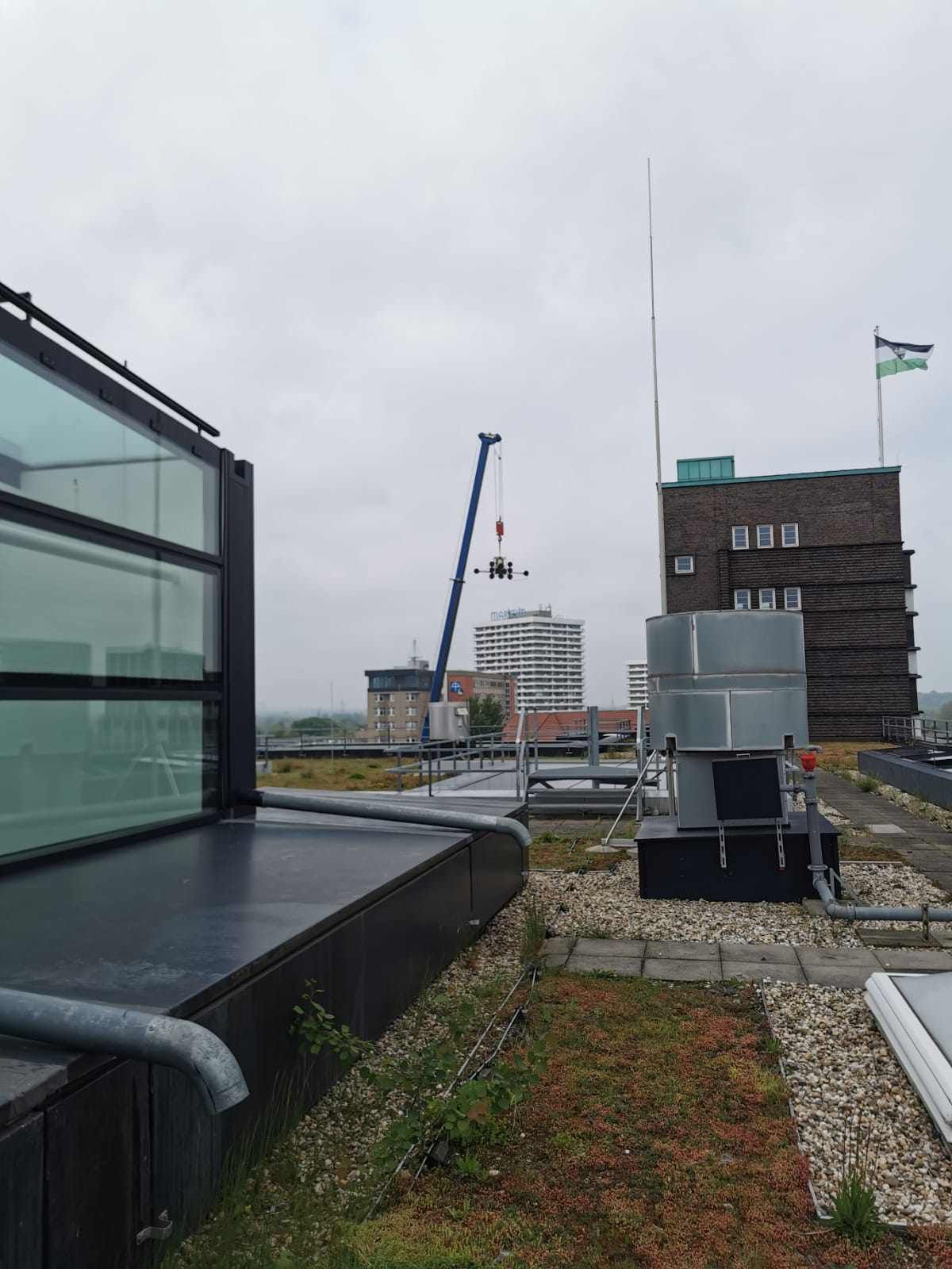 Glasarbeiten am Hans-Sachs-Haus in Gelsenkirchen