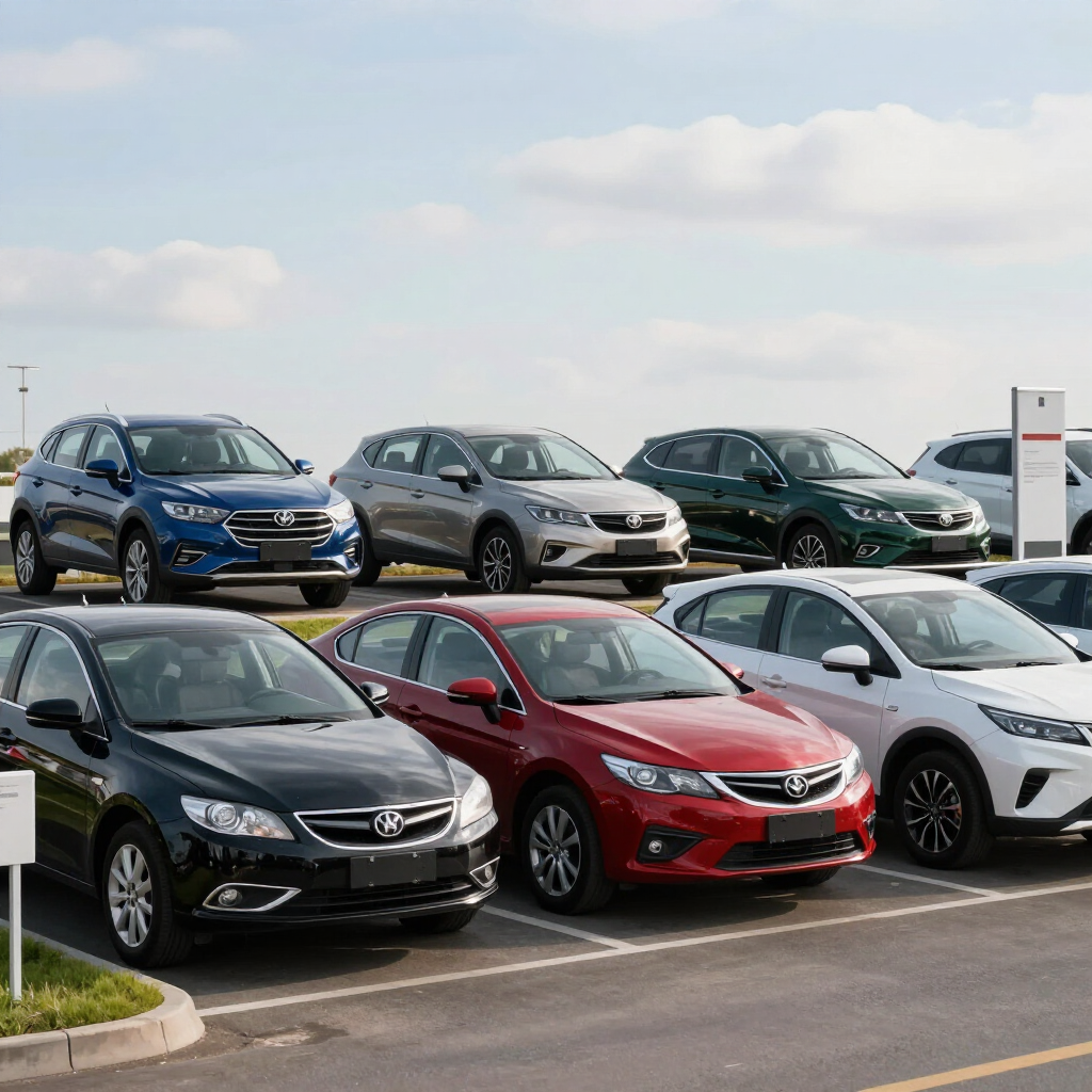 Coches aparcados en el