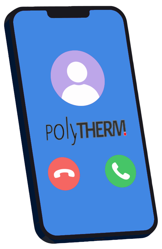 Écran de smartphone avec une interface d'appel, affichant des boutons rouges pour refuser et verts pour répondre.