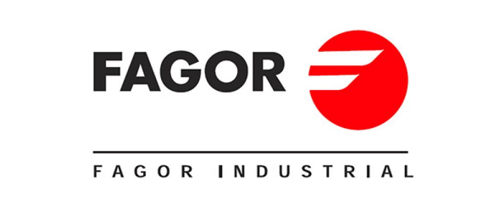 Se muestra un logotipo de Fagor Industrial sobre un fondo blanco.