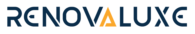 Logo de Renovaluxe - bleu et jaune