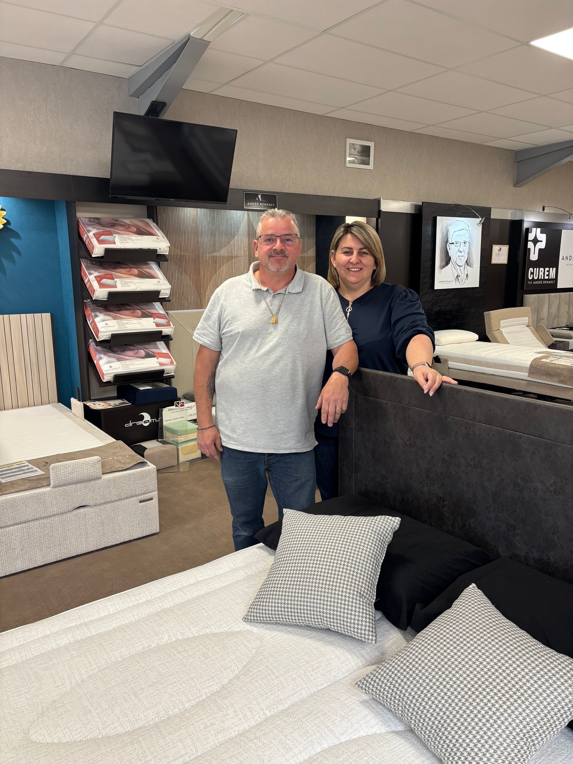 Vendeurs du magasin de literie