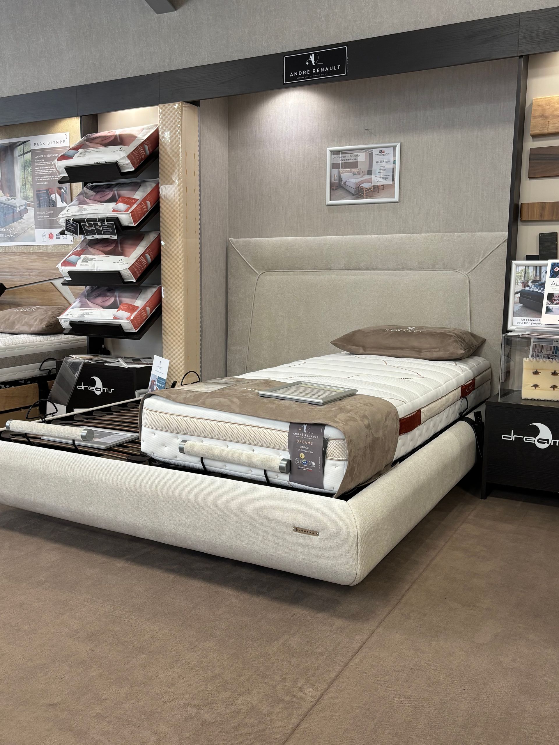 Sommier électrique avec matelas adapté
