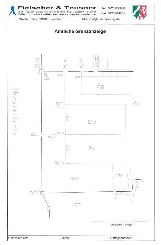Amtliche Grenzanzeige Protokoll