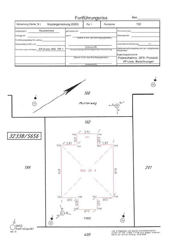 Musterriss Gebäudeeinmessung