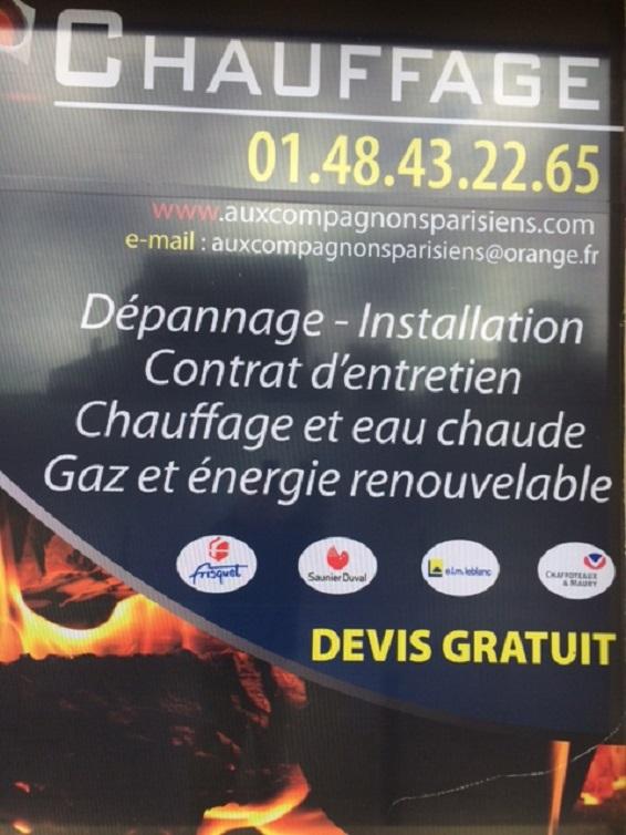 Aux Compagnons Parisiens - Chauffage - Seine Saint Denis