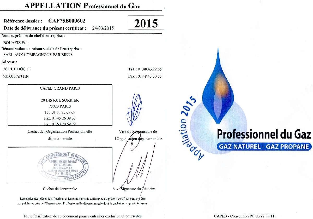 Qualification PGN - Dépannage chauffage - Pantin