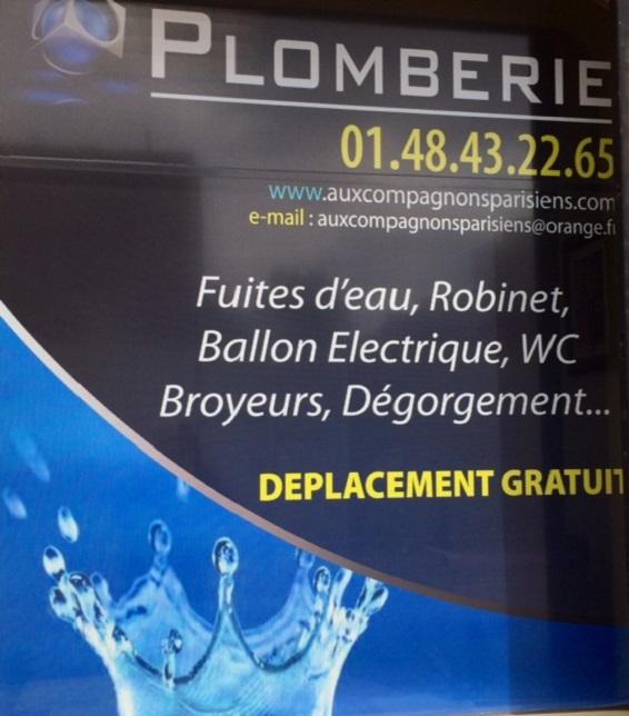 Plomberie Ile-de-France - Aux Compagnons parisiens - Pantin