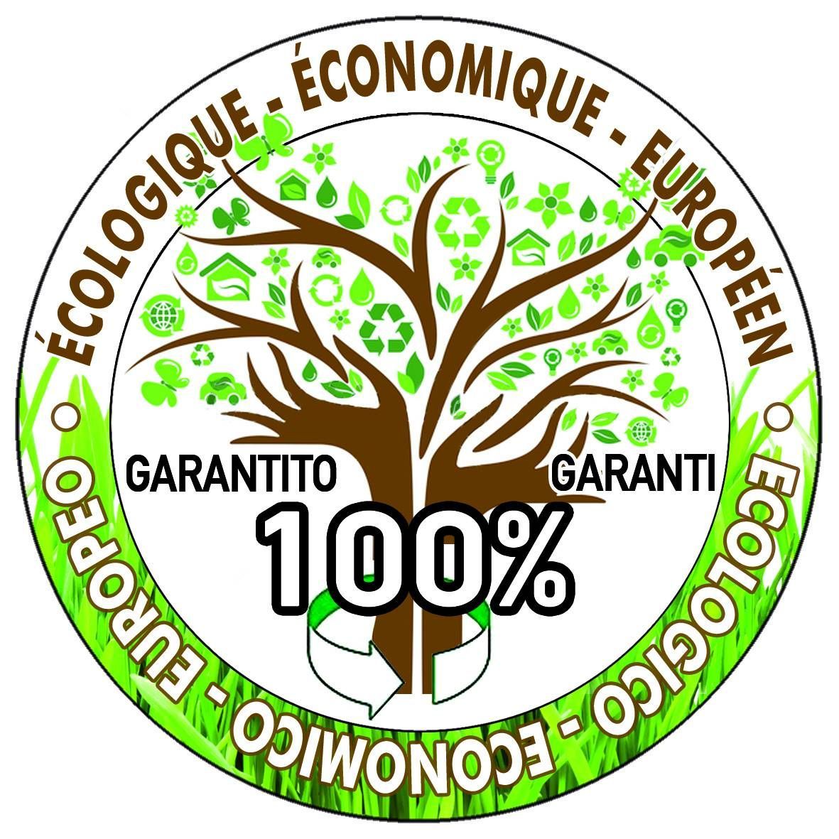 Logo Garantie 100% Écologique Économique Européen